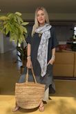 Made in Italy Paulo Pillow Cotton Shirt Dress Graphite /15 =